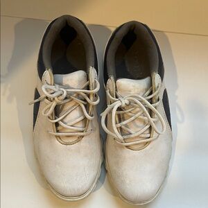 Boys Footjoy Golf shoes. White, green, blue